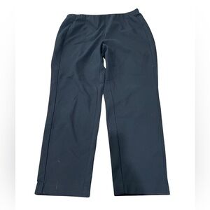 J Jill black pull on pants. Solid black, thick material, tapered leg. Petite Med